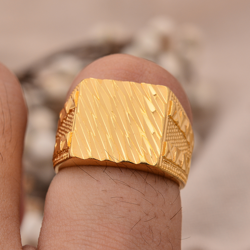 Men'S Accessories Dubai - 24k Dubai Gold Color Rings For