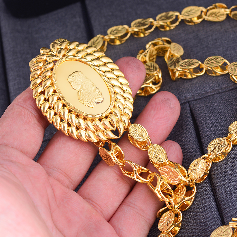 Men'S Accessories Dubai - Dubai 24K Gold Color Jewelry Set