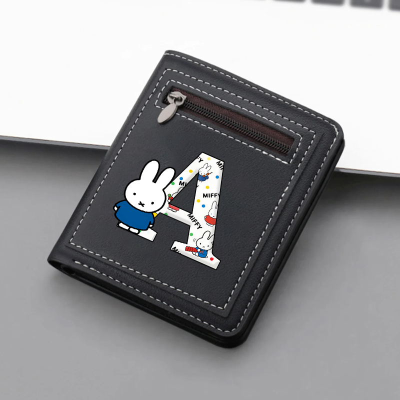 Coin Holder Men - Miffy Anime Short Wallet Kawaii Cartoon