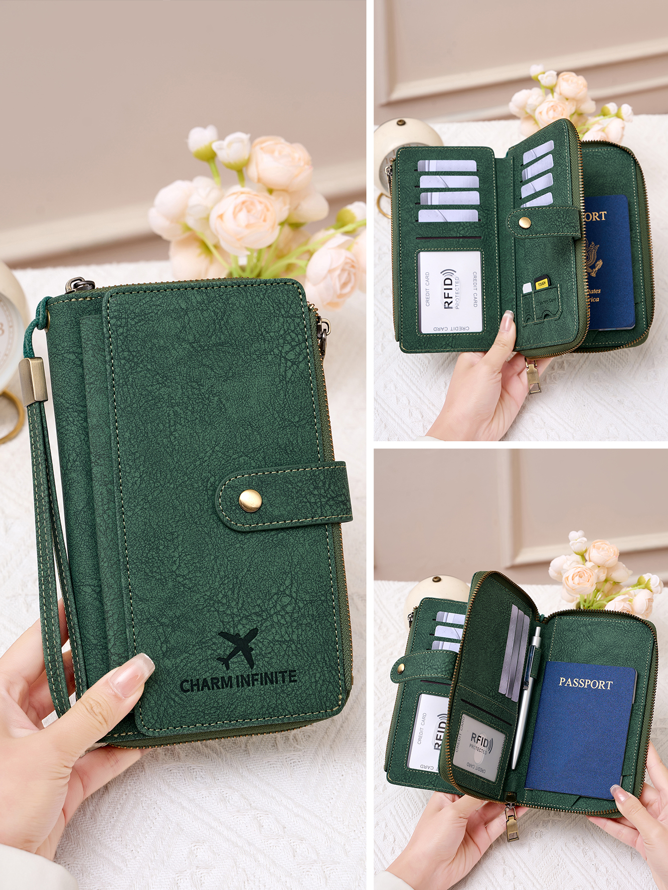 Men Accessories Wrist - RFID Blocking Passport Holder PU Leather