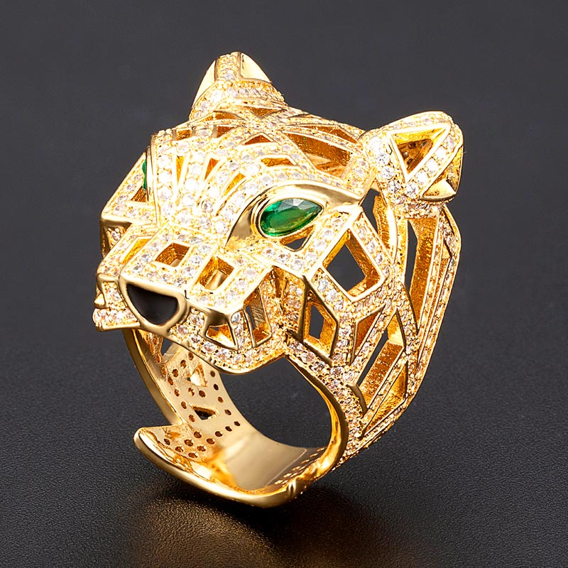 Men'S Accessories Dubai - Zlxgirl jewelry Gold leopard shape animal