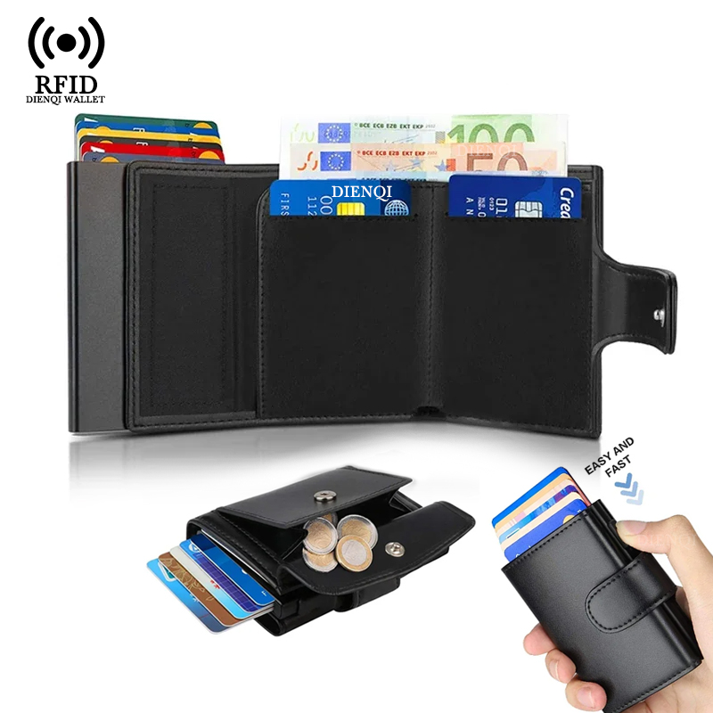 Metal Business Card Case Rfid  - Coin Holder Men 리뷰 및 가격