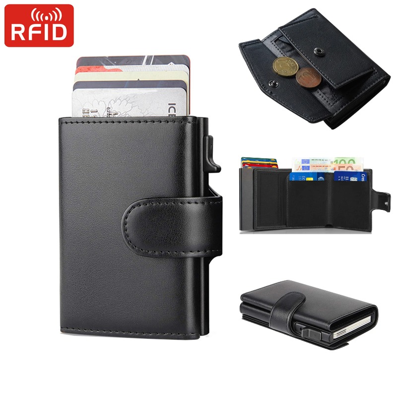 Metal Business Card Case Rfid  - Coin Holder Men 리뷰 및 가격