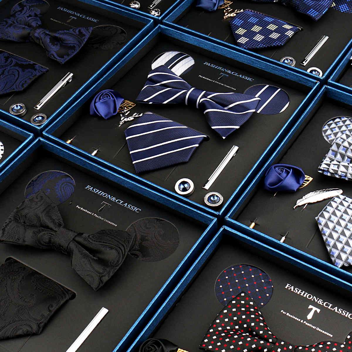 Classic Silk Neck Tie Set For  - Neck Tie Set Box 리뷰 및 가격