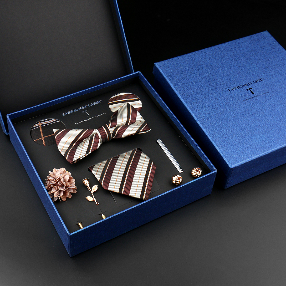 Classic Silk Neck Tie Set For  - Neck Tie Set Box 리뷰 및 가격