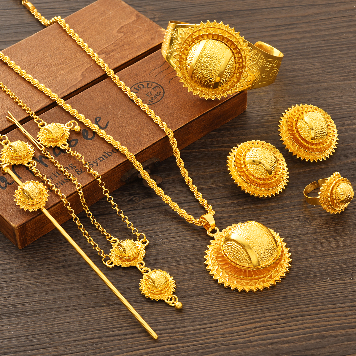 6pcs/set New Dubai 24K Gold Pl - Men'S Accessories Dubai 리뷰 및 가격