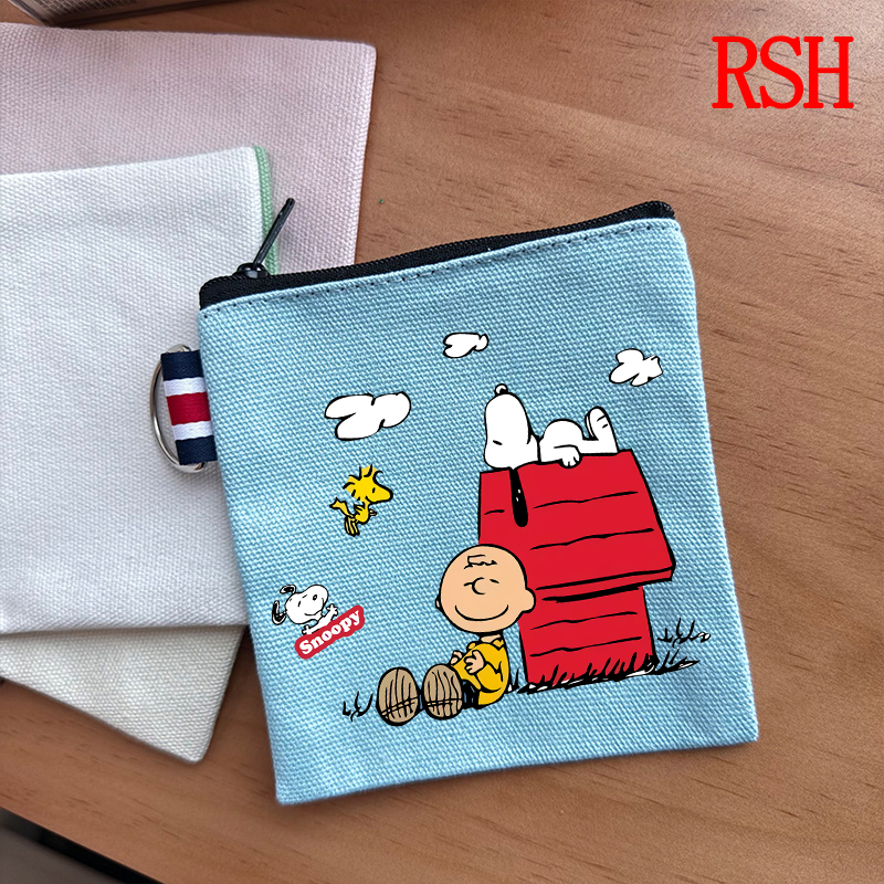 Snoopy Canvas Wallet Anime Car - Coin Holder Men 리뷰 및 가격