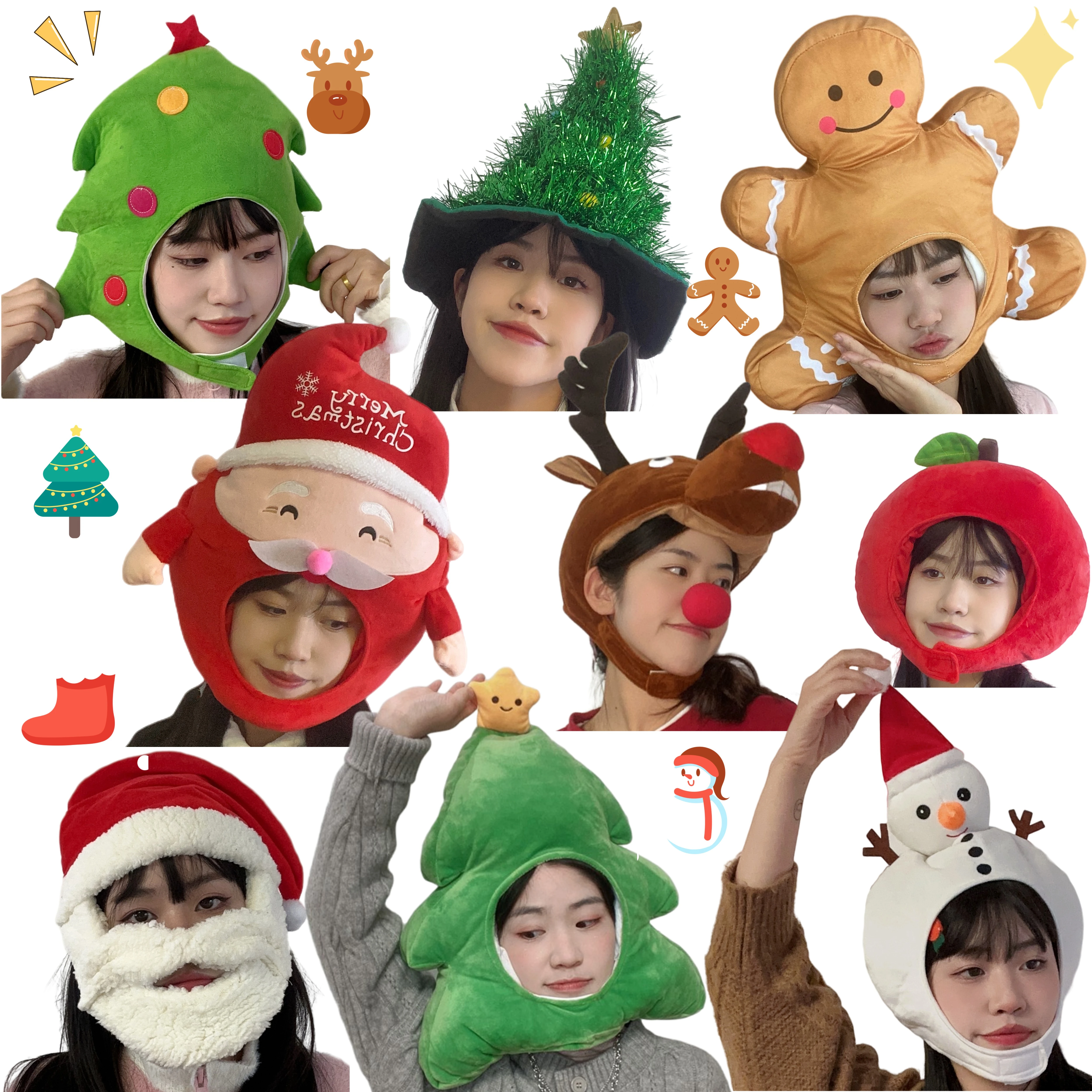 Christmas tree, gingerbread ma - Men Accessories Hat 리뷰 및 가격