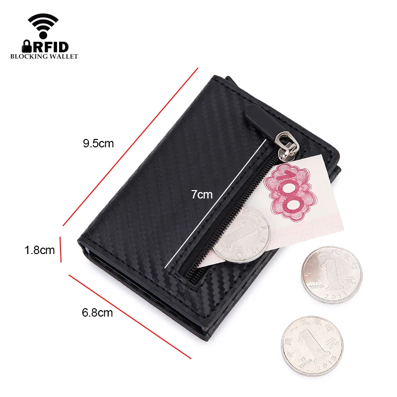 RFID Blocking Card Wallet Magn - Coin Holder Men 리뷰 및 가격