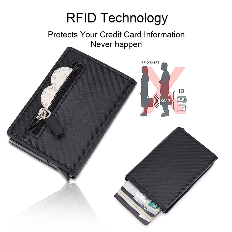 RFID Blocking Card Wallet Magn - Coin Holder Men 리뷰 및 가격