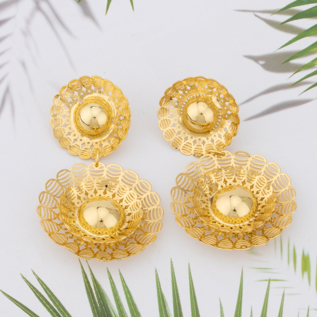 24K Gold Flower Jewelry Set fo - Men'S Accessories Dubai 리뷰 및 가격