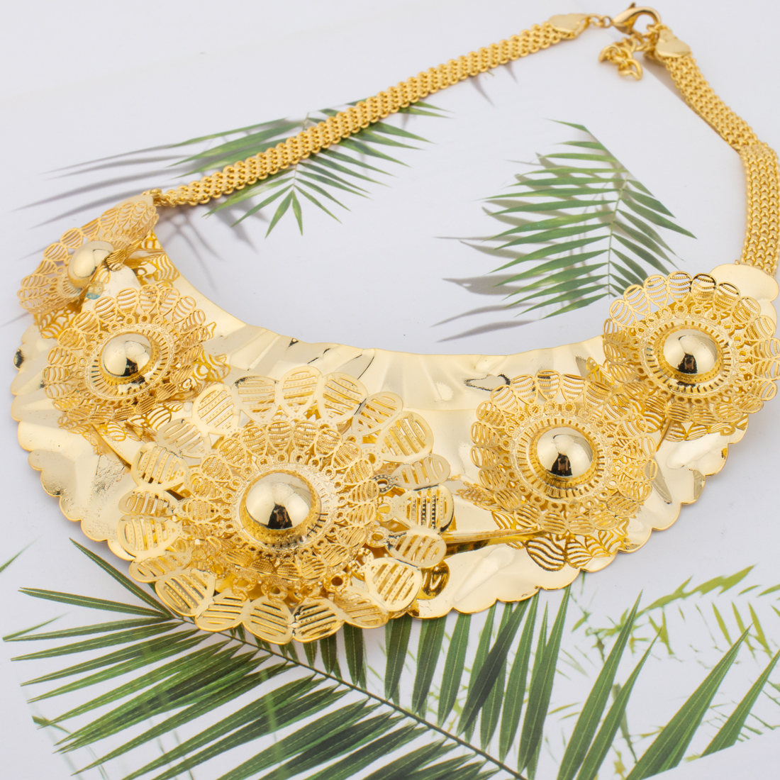 24K Gold Flower Jewelry Set fo - Men'S Accessories Dubai 리뷰 및 가격