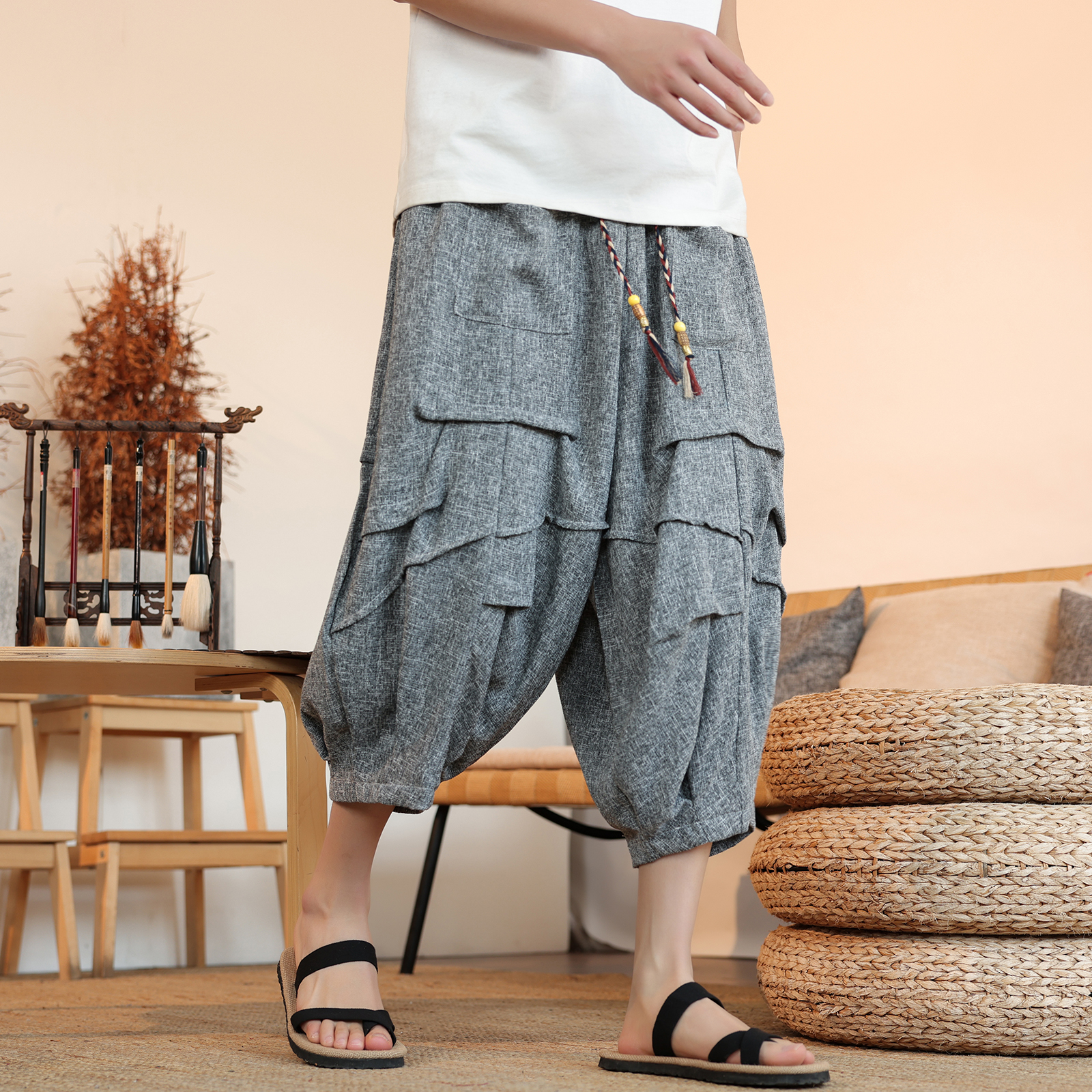 Summer Lantern Pants Men Japan - Men'S Kimono Accessories 리뷰 및 가격