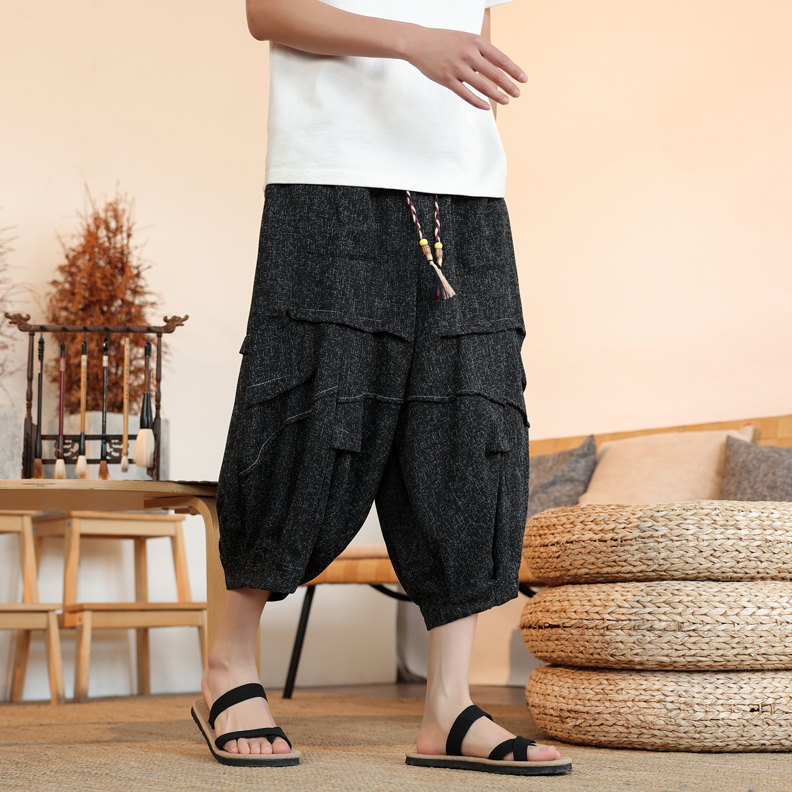 Summer Lantern Pants Men Japan - Men'S Kimono Accessories 리뷰 및 가격
