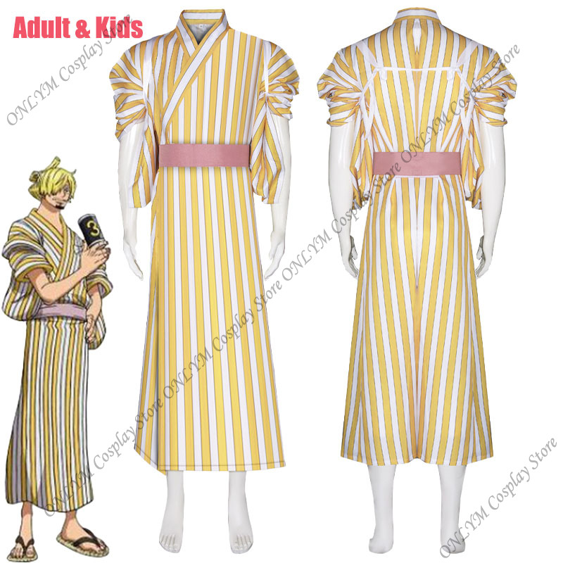 Anime Piece Sanji Cosplay Cost - Men'S Kimono Accessories 리뷰 및 가격