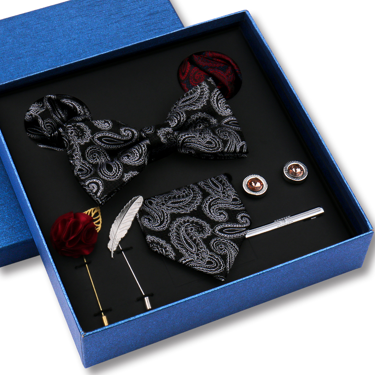 Men's Tie Set Gift Box Paisley - Neck Tie Set Box 리뷰 및 가격